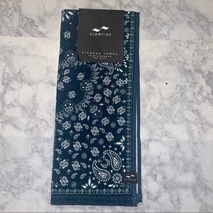 NWT Slowtide Fitness Towel. Blue Bandana
